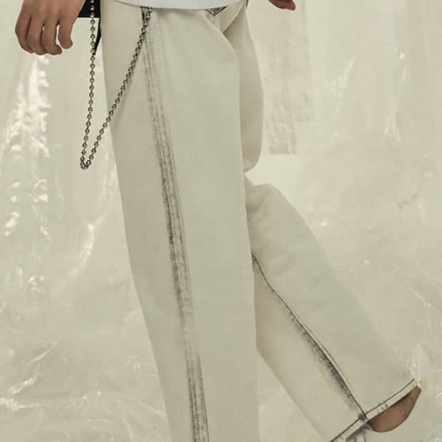 메종미네드 화이트 데님 팬츠