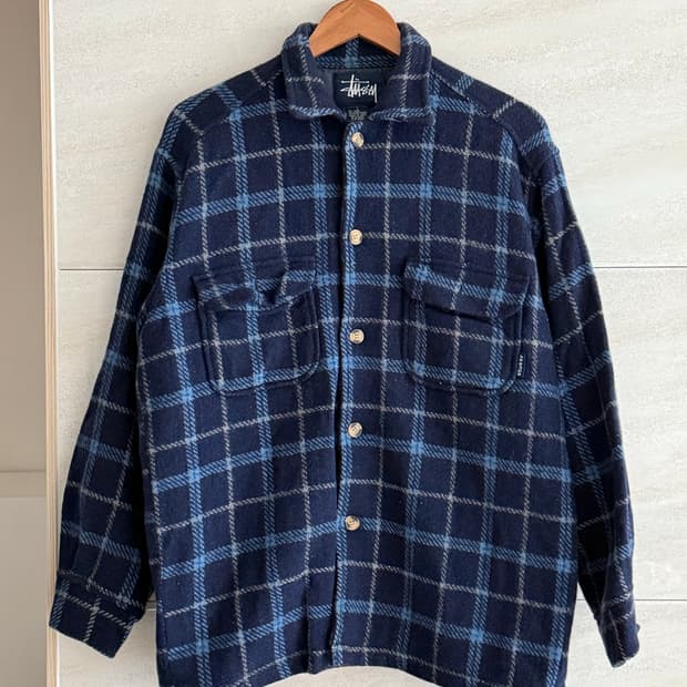 90-00s 스투시 플레이드 플란넬 셔츠