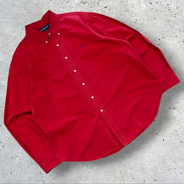 [2XL] 폴로 랄프로렌 클래식핏 셔츠 레드 E304