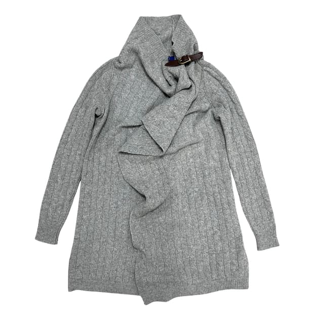 폴로 우먼스 울 캐시미어 레더스트랩 워머 가디건(S)