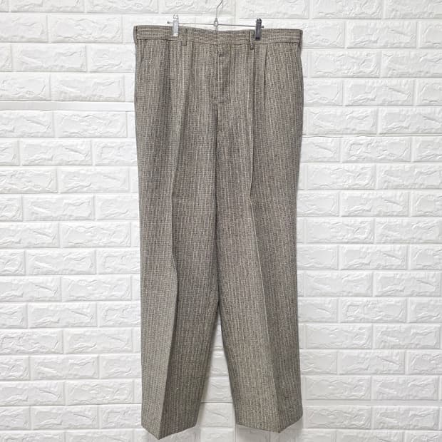 택포_ 미쏘니 Missoni  체크 바지 35인치