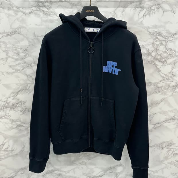 (M) 오프화이트 러버 후드자켓