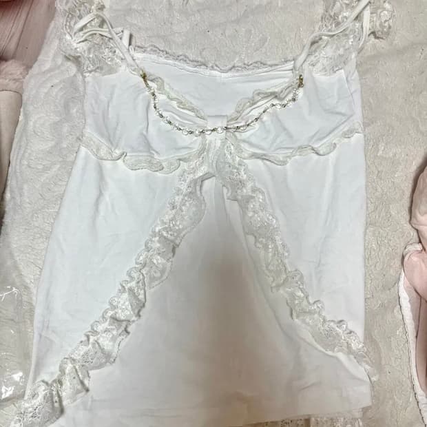 Tralala 트랄라라 달천깔 히메갸루 체인 프릴 캐미솔 나시