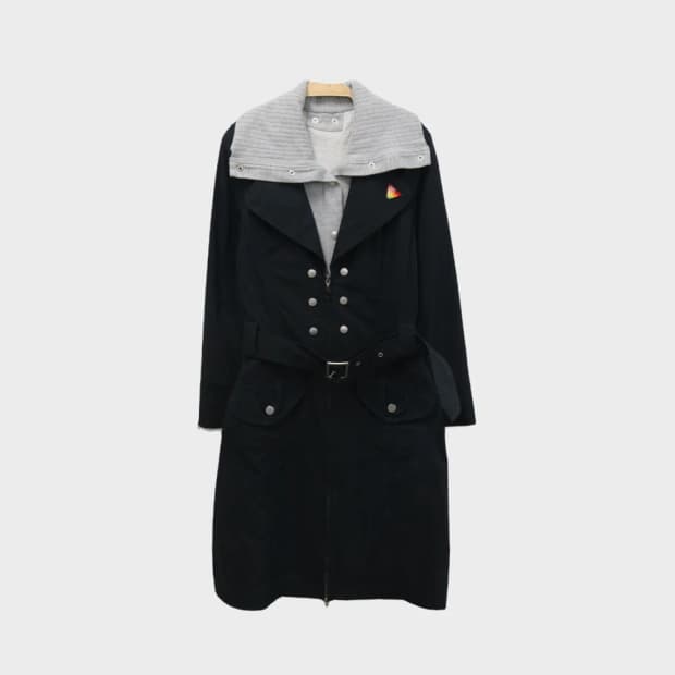 까스텔 바작 레이어드 벨트 코트 61663