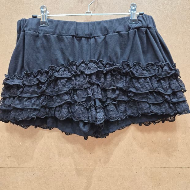 일본 빈티지 레이스 캉캉 미니 치마바지(밴딩)