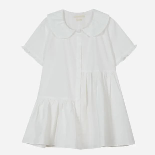 타입서비스 Textured Collar Top [White]