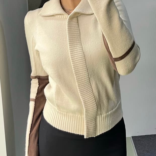 아르마니 익스체인지 레어 울 집 니트