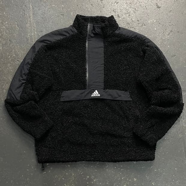 100 아디다스 뽀글이 후리스 아노락 