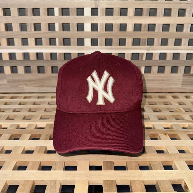 mlb 뉴욕 양키스 버건디 캡