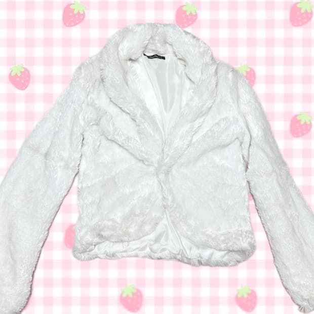 일본빈티지 화이트 히메 퍼자켓