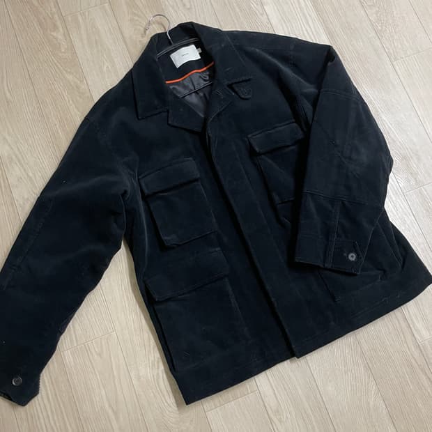 WASHED CORDUROY B.D.U JACKET (real black