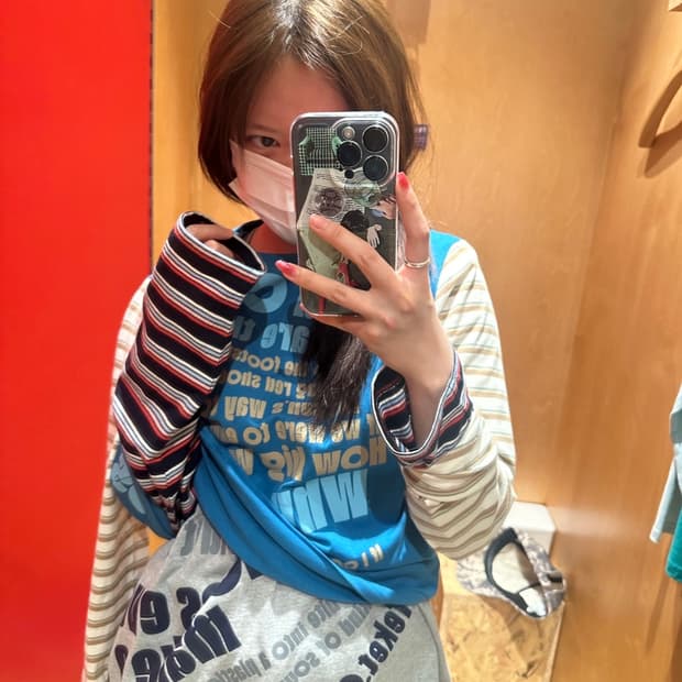 Think Swell Stripe L/S Tee Blue