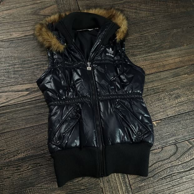 [아디다스] 00'S Y2K 빈티지 후드퍼 패딩 베스트 조끼 M18952