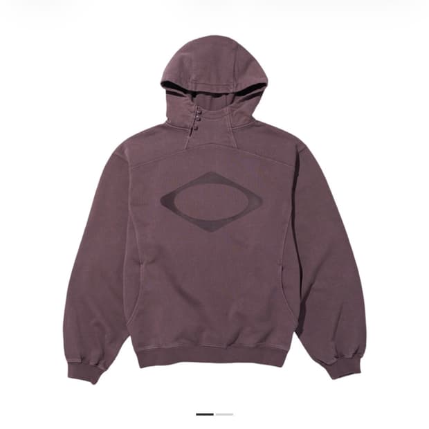 (W) 미스치프 롬버스 사이드 버튼 업 후드 워시드 레드 브라운