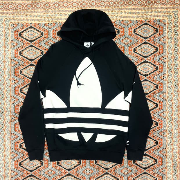 아디다스 파이어버드 빅로고 블랙 나그랑 후드티셔츠 남성L