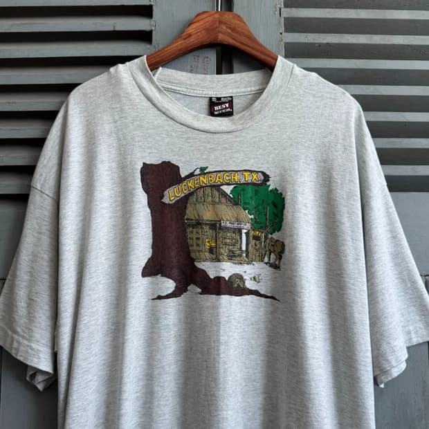 [2XL]90's USA 빈티지 LUCKENBACH.TX. 티셔츠