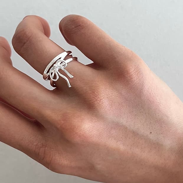 코르셋 리본 반지