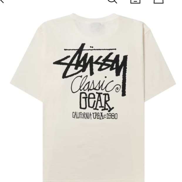 스투시 피그먼트 다이드 클래식 기어 티셔츠 내츄럴