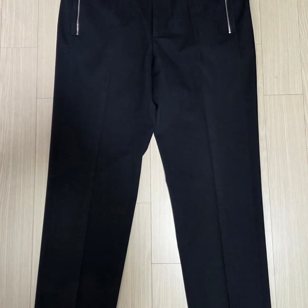 시스템옴므 지퍼 디테일 네이비 밴딩 슬랙스