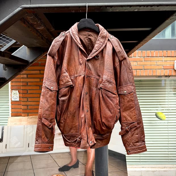 Vintage – Military Cargo Leather Jacket 