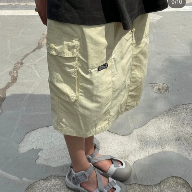 스투시 나일론 카고 스커트