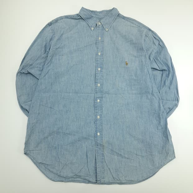 CN771 2XLT 폴로 랄프로렌 샴브레이 긴팔 셔츠 남방