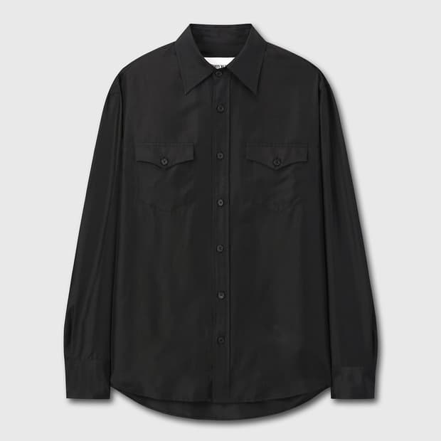 토니웩 실크 더블 포켓 셔츠 블랙 XL