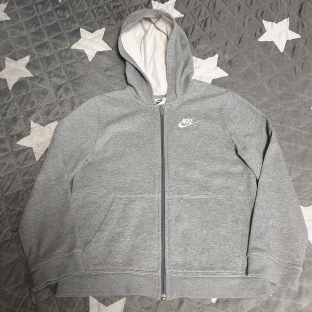 나이키 NSW클럽 딱붙핏 후드집업 그레이 (M)