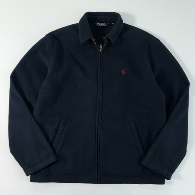 Polo  폴로 랄프로렌 자수 네이비 플리스 집업  