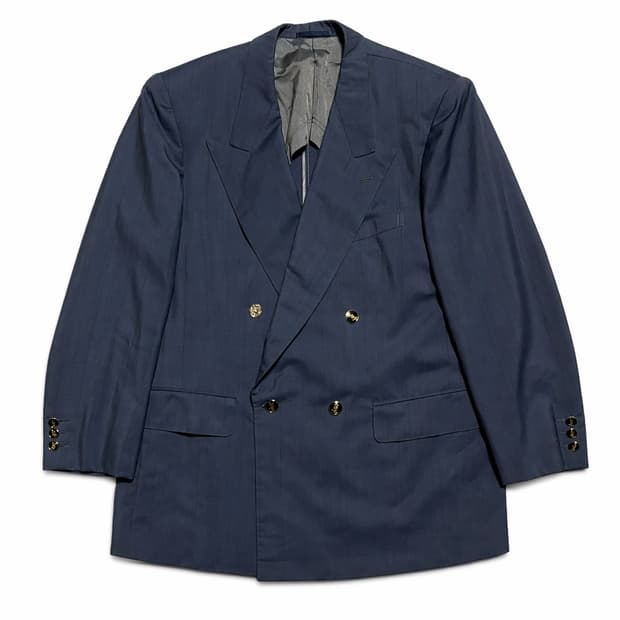 80s~90s 입생로랑 빈티지 더블 블레이저 일본 테일러 리워크 자켓