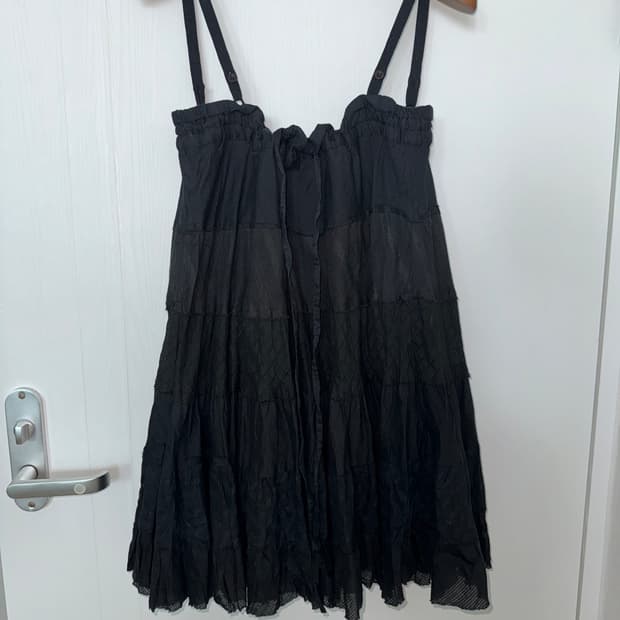 Black Tiered Camisole Dress