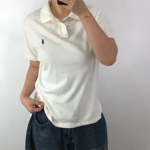 [L] 폴로 화이트 카라티