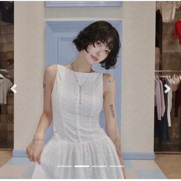 페일제이드 플라워 자카드 원피스