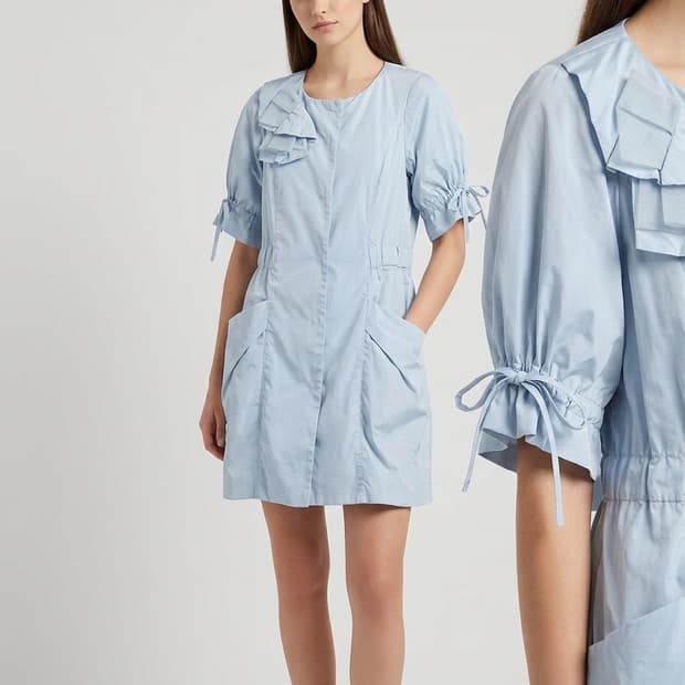 아르마니 익스체인지 실키 바스락 원피스 아우터