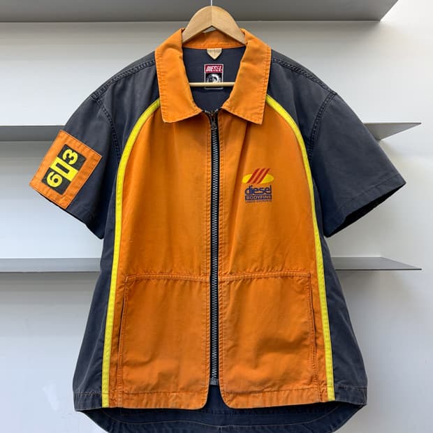 디젤 90s 바디핀스 워크 집 하프 셔츠