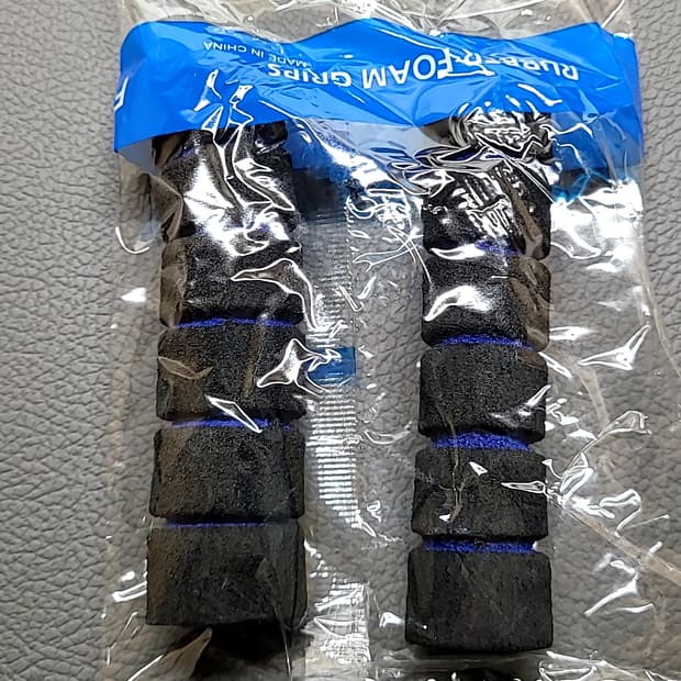 오토바이 및 자전거 핸들바 그립 커버 1쌍 검/파