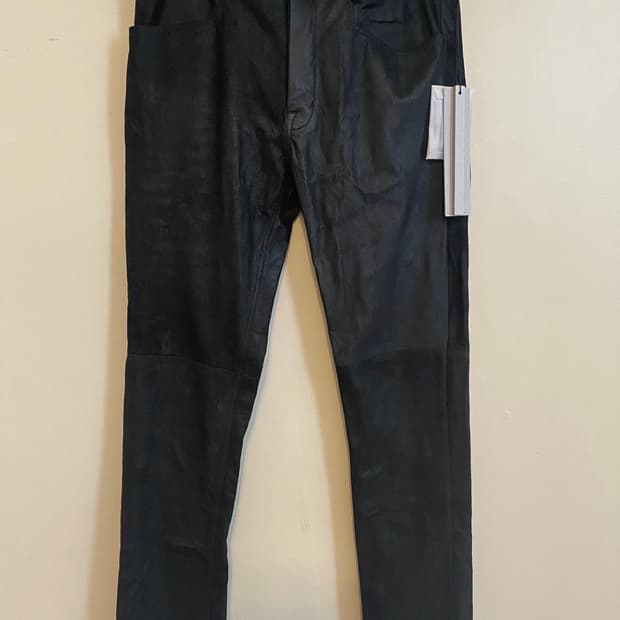 릭오웬스 타이론캇 블리스터드 레더팬츠