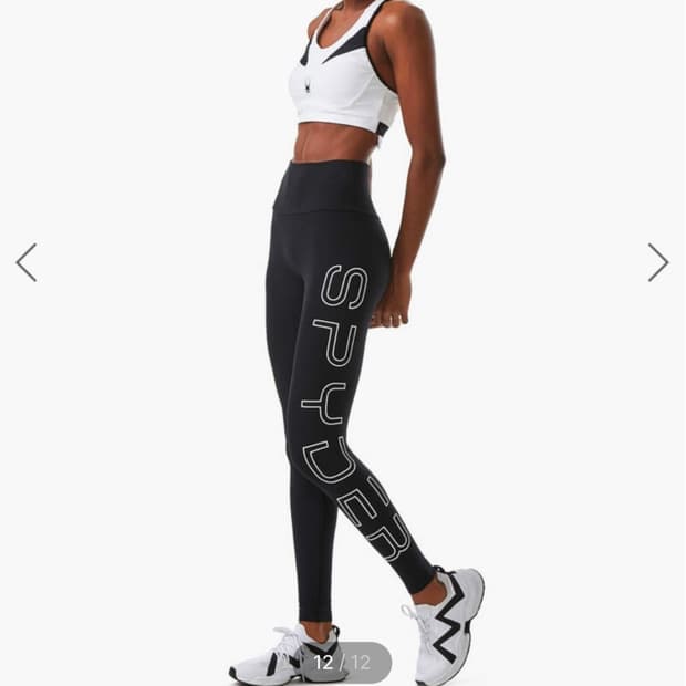 스파이더 사이드 레터링 레깅스 S