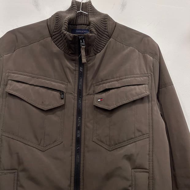 타미힐피거 더블포켓 나일론 누빔 워크자켓