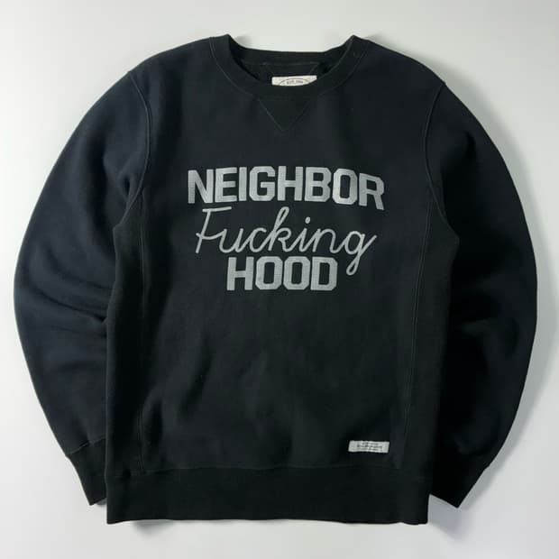 Neighbor hood   네이버후드 스펠아웃 블랙 맨투맨 