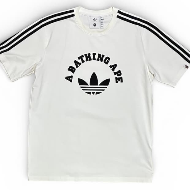 [새상품] 베이프 X 아디다스 티셔츠 L/100