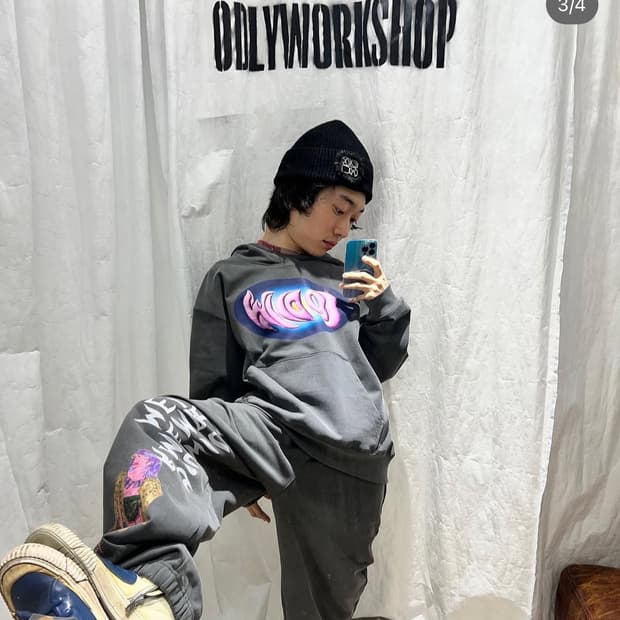 오들리 워크샵 X MARA HEUER 피기 조거 팬츠 다크 그레이