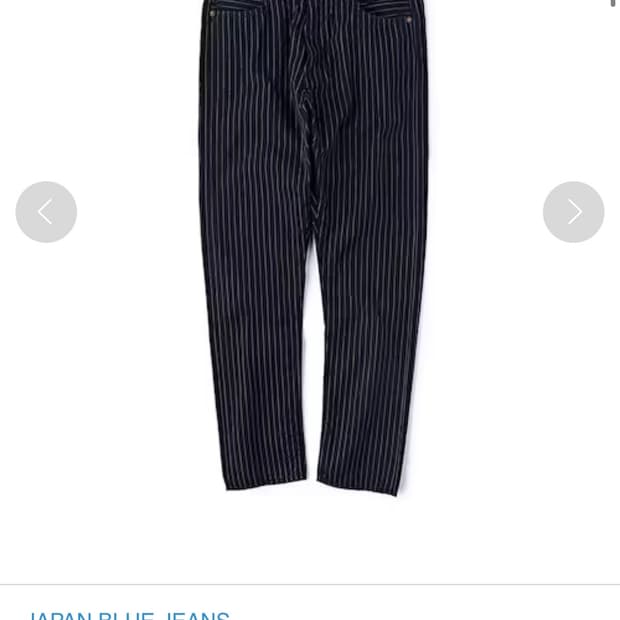 재팬블루 스트라이프 데님 와바시 데님 팬츠