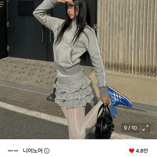 니어노어 LACE CURVE TRACK ZIP-UP