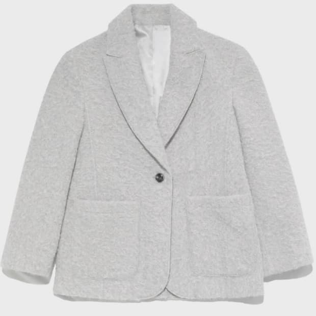 제이청 Hairy Wool Tailored Half Jacket (택O)