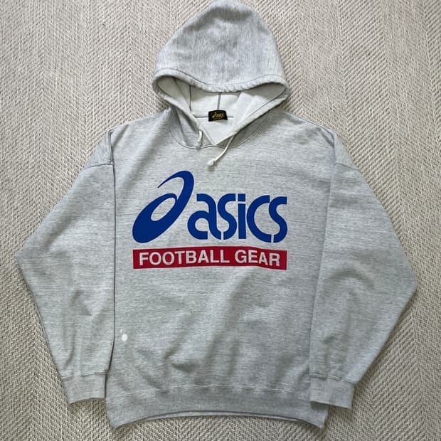 빈티지 아식스 풋볼기어 후디 스웻 