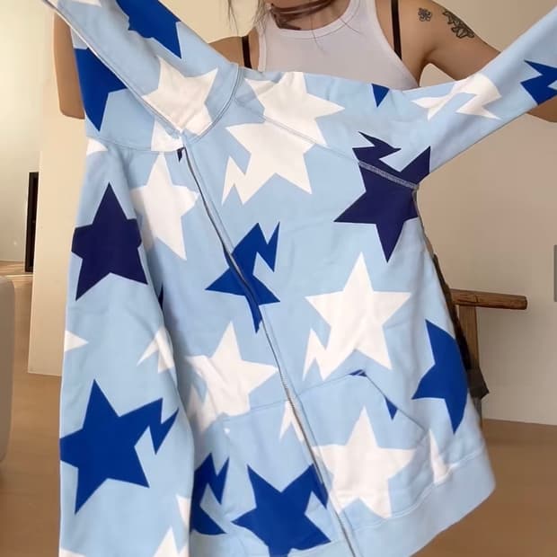 베이프 스타 후드집업 소라 / 블루