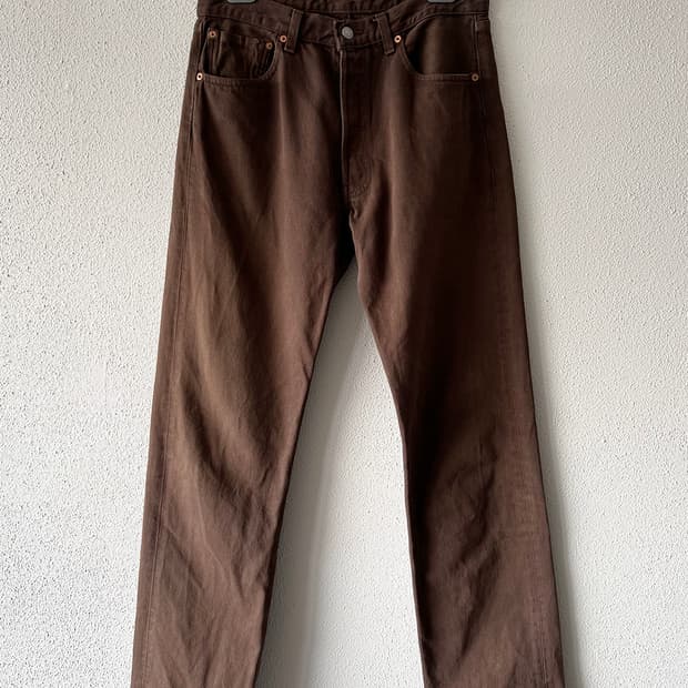 리바이스 90년대 빈티지 브라운 501 데님