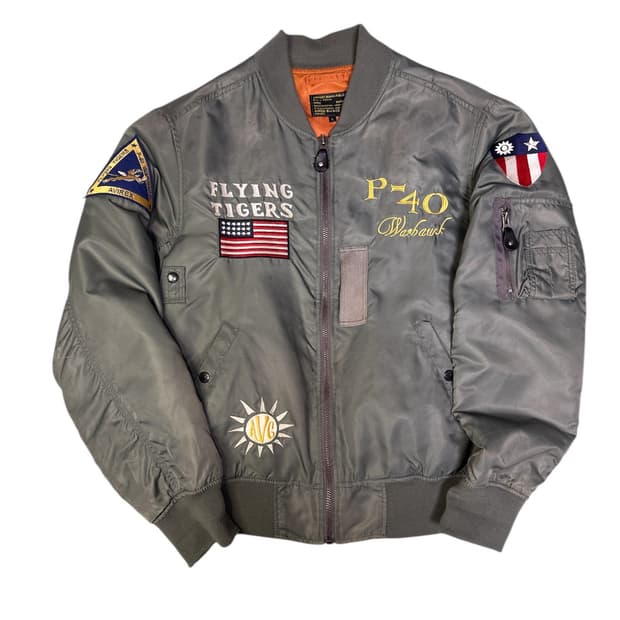 빈티지 아스페시 아비렉스 플라잉 타이거 마원 올리브 L