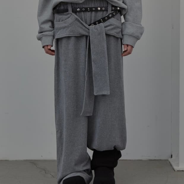 LCDC 타이 디테일 져지 팬츠